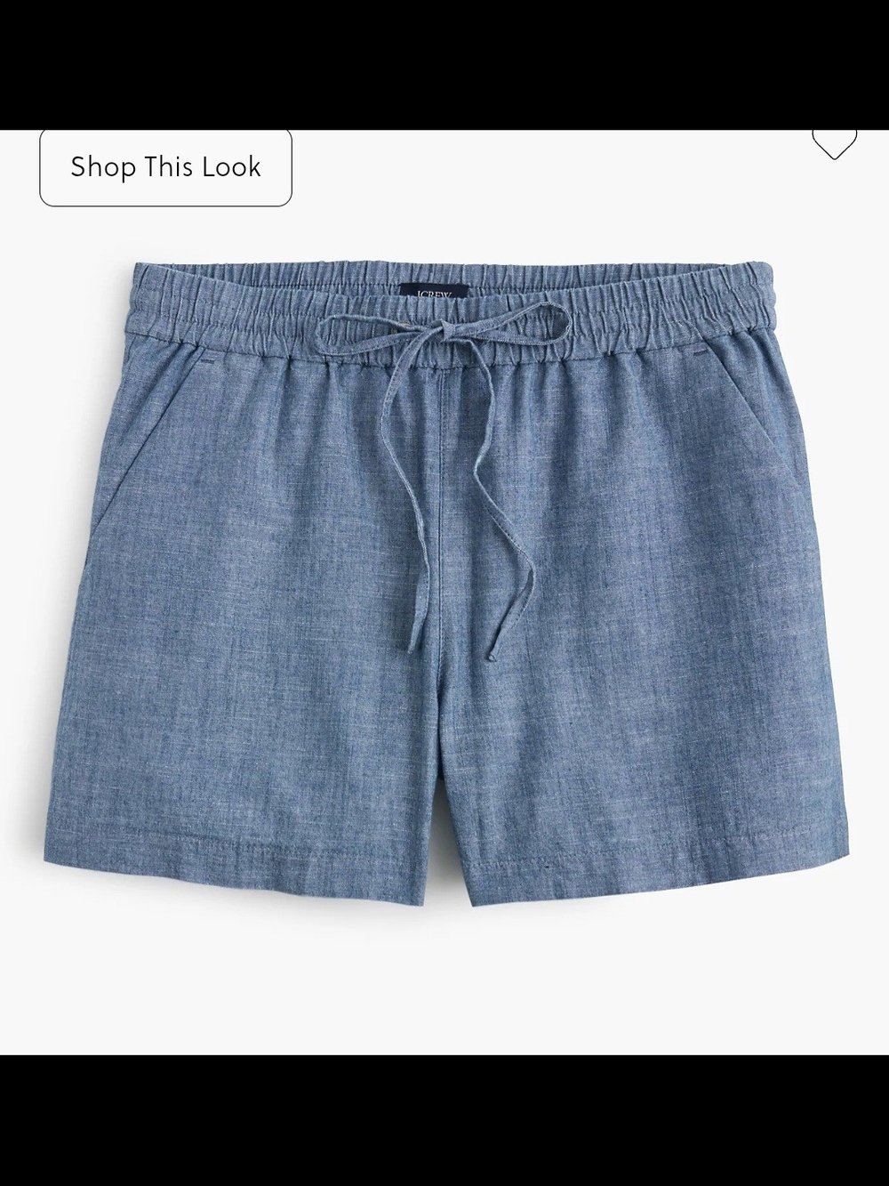 Linen Blend Drawstring Shorts
